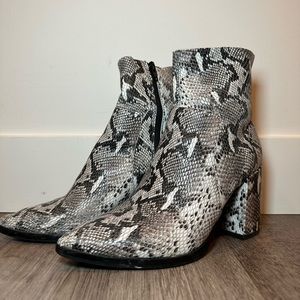 Dolce Vita Snake Print Ankle Boot